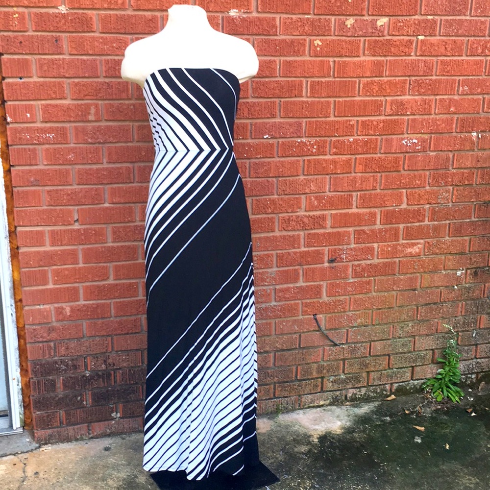 White House Black market strapless maxi dress